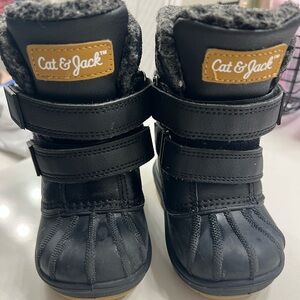 Cat & Jack Black Kids Boots